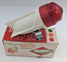 Lanterna traseira vintage de foguete de bicicleta vermelha com bateria de uma célula Lowell como está comprar usado  Enviando para Brazil