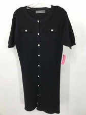 Vestido de manga curta usado Primark preto tamanho grande com botões comprar usado  Enviando para Brazil