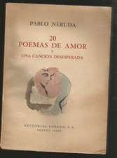 Pablo Neruda Book 20 Poemas De Amor Y Una Cancion Desesperada First Edition 1953 comprar usado  Enviando para Brazil