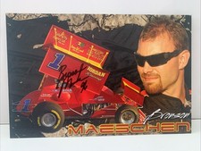 Folheto/cartão postal autografado de corrida de carros Sprint alados Bronson Maeschen comprar usado  Enviando para Brazil