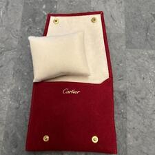 Estuche de reloj de viaje Cartier de gamuza bolsa de joyería rojo burdeos usado segunda mano  Embacar hacia Mexico