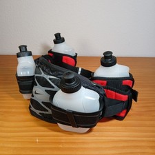 Usado, Nike Hydration 4 garrafas 24 oz pacote de cintura preto cinza vermelho adulto unissex tamanho único comprar usado  Enviando para Brazil