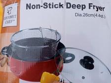 Novo VERMELHO com um pequeno dente colheita gourmet fritadeira 4,4 qt FRETE RÁPIDO baixo , usado comprar usado  Enviando para Brazil