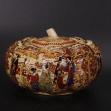 Vaso de abóbora chinês antigo cor porcelana pintado à mão figura feminina comprar usado  Enviando para Brazil
