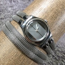 Relógio Swatch Irony feminino Mignardise duplo envoltório em torno de pulseira quartzo 24mm 6 3/4" comprar usado  Enviando para Brazil