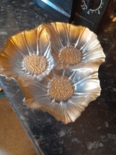 Glass bowl gold for sale  SHEFFIELD