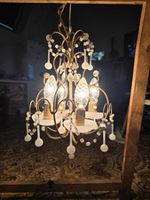 Lustre pampilles opaline d'occasion  Audincourt
