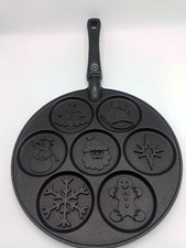 Panqueca/biscoito de Natal Nordic Ware chapa 7 formas de frigideira para frigideira comprar usado  Enviando para Brazil