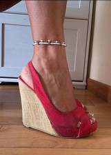 Sandales compensées nubuck d'occasion  Le Petit-Quevilly