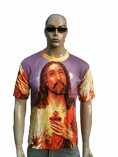 JESUS CHRIST CHRISTUS ROMA POPE RELIGION SUPERSTAR T-Shirt L comprar usado  Enviando para Brazil