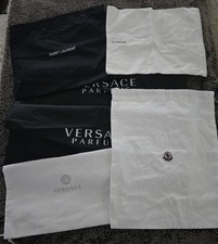 Lote de 6 sacos de pó de armazenamento bolsa de cordão designer AUTÊNTICA Versace Moncler SL comprar usado  Enviando para Brazil