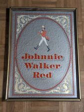 Usado, Placa de barra espelhada vermelha Johnnie Walker 16" de largura x 22" de altura comprar usado  Enviando para Brazil