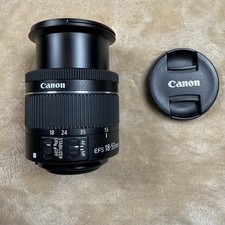 Lente de câmera Canon EFS 18 55mm f/4 5.6 IS STM em estado perfeito com tampa, usado comprar usado  Enviando para Brazil