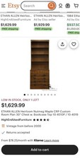 Ethan allen bookcase for sale  Corona