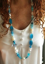 Collana lunga donna usato  Italia