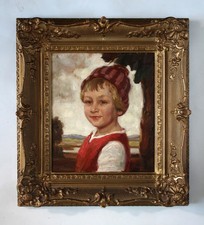 Max Wechsler (1884-1945) Portret dziecka Portret chłopca z wełnianą czapką na sprzedaż Max Wechsler (1884-1945) Portret dziecka Portret chłopca z wełnianą czapką na sprzedaż  PL