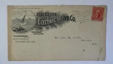 1903 Los Angeles California Sea Gull Blackburn Electric Olive Orange CA AD Cover comprar usado  Enviando para Brazil