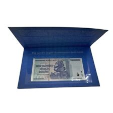 1 szt ZIM 100 USD Sto bilionów dolarów Zimbabwe Niebieskie banknoty z kopertą na sprzedaż  Wysyłka do Poland