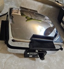 Usado, Vintage Black & Decker Waffle Baker Grill-waffle ferro cromado testado Cozinha  comprar usado  Enviando para Brazil