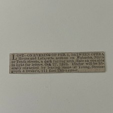 Tapete de pele escura Liberal Reward For Lost Wabasha 1883 St. Paul MN Clipping SAI2-S16 comprar usado Tapete de pele escura Liberal Reward For Lost Wabasha 1883 St. Paul MN Clipping SAI2-S16 comprar usado  Enviando para Brazil