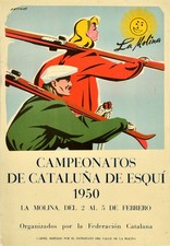 Ski posters catalan for sale  UK