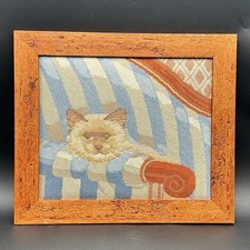 Cat needlepoint cross for sale  Willow Grove