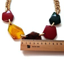 Statement kette bernsteinfarbe gebraucht kaufen  Hohenhameln