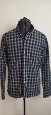 Camisa masculina casual manga longa algodão xadrez azul ajuste personalizado tamanho G Tommy Hilfiger comprar usado  Enviando para Brazil