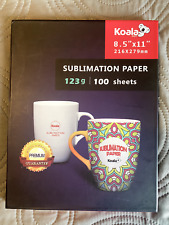 Papel de sublimação Koala 8,5x11 100 folhas 123g jato de tinta transferência térmica algodão poli comprar usado  Enviando para Brazil