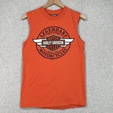 Camisa masculina Harley Davidson S laranja sem mangas motociclista junção Apache comprar usado  Enviando para Brazil
