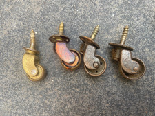 Antique brass castors for sale  NEWCASTLE UPON TYNE