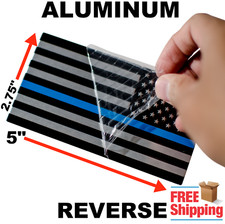 Adesivo 3D METAL linha azul fina bandeira americana policial decalque ENORME 5"x2.75" comprar usado Adesivo 3D METAL linha azul fina bandeira americana policial decalque ENORME 5"x2.75" comprar usado  Enviando para Brazil