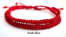 Usado, 2pcs Conjunto De Casal Pulseira Cordão Vermelho Sorte Ajustável Shambala Nó De Boa Sorte comprar usado  Enviando para Brazil