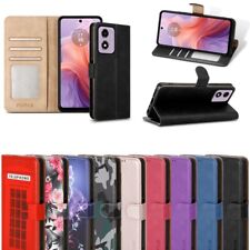 Capa telefone suporte flip ímã RFID carteira couro carteira couro para Motorola Moto G05/E15 comprar usado  Enviando para Brazil