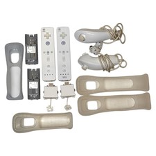 Lote de controles remotos Wii Nunchucks pacotes recarregáveis adaptadores capas de silicone comprar usado  Enviando para Brazil