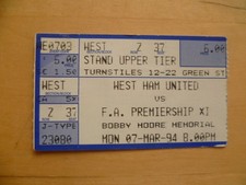 Ticket west ham for sale  EPPING