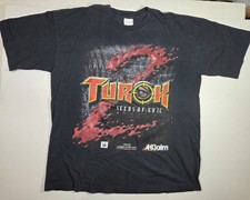 Camiseta promocional vintage Acclaim N64 Nintendo 64 Turok 2 Seeds Of Evil tamanho XL  comprar usado  Enviando para Brazil