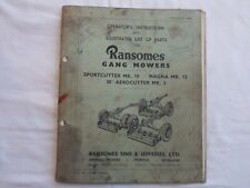 Ransomes vintage gangmower for sale  CHICHESTER