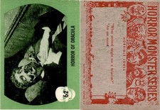 1961 Nu-Cards Inc, Horror Monster, 1ª Série, #62 Horror Of Dracula comprar usado  Enviando para Brazil