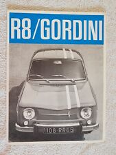 RENAULT 8 GORDINI R8  Catalogue Prospectus Brochure segunda mano  Embacar hacia Argentina