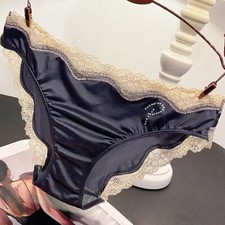 Usado, Lote com 1/5 calcinhas femininas sexy cetim renda sem costura cuecas lingerie comprar usado  Enviando para Brazil