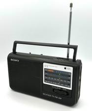 Rádio vintage Sony ICF‐36 clima/TV/FM/AM 4 bandas testado funciona com cabo e dobradiça comprar usado  Enviando para Brazil