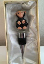 Rolha de garrafa de vinho de vidro soprado à mão Sitting Monkey, usado comprar usado  Enviando para Brazil
