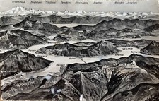 Cartolina illustrata lago usato  Treviso Bresciano