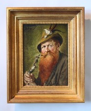 Georg Roessler (1861–1925) Portret rolnika jego fajka paląca na sprzedaż  PL