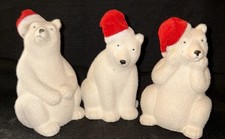 Flocked polar bears for sale  Central Point