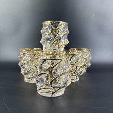 Lote 7 de coquetéis Tsukiglass Gold Line Storm cristal japonês copo de uísque, usado comprar usado  Enviando para Brazil