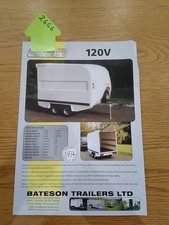 Bateson box trailer for sale  WHITCHURCH