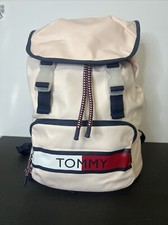 Mochila de náilon rosa logotipo bandeira Tommy Hilfiger soletrar, usado comprar usado  Enviando para Brazil