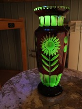 Ancien vase overlay d'occasion  Brebières